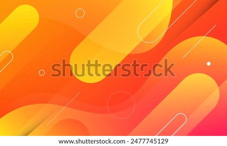 Modern abstract orange banner background. Dynamic shapes composition. Vector illustration