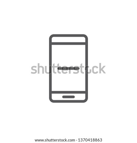 Mobile, sell, uninstall vector icon. Element of phone for mobile concept and web apps illustration. Thin line icon for website design and development. Vector icon