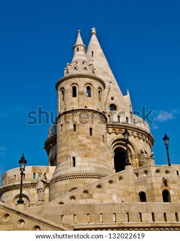 detail of the Fisherman\'s Bastion in Budapest