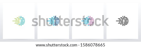 Lines And Dots Letter Logo Design O