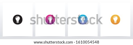 Lightbulb On Letter Logo Design O