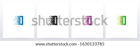 Pixel Eroded On Letter Logo Design O