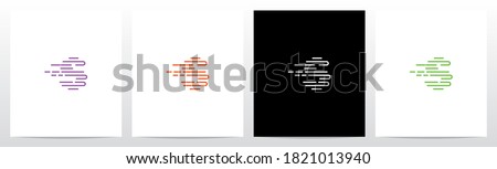 U Turn Lines Formed Letter Logo Design S