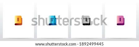 Abstract Book Formed Letter Logo Design O