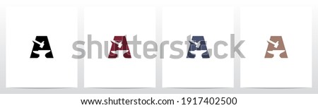 Anvil And Hammer On Letter Logo Design A