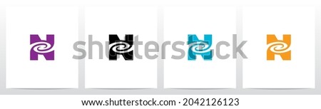 Swirl Vortex On Letter Logo Design N