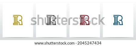 Pillar On Letter Logo Design R