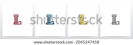 Pillar On Letter Logo Design L