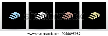 Step Ladder On Letter Logo Design N Foto stock © 