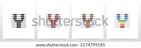 Abacus Forming Letter Logo Design Y