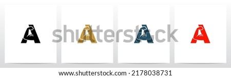 Bicep Muscle Arm On Letter Logo Design A