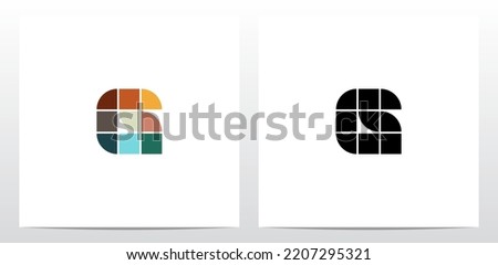 Colorful Tiles Letter Logo Design G