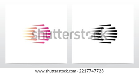 Horizontal Teardrop Shapes Letter Logo Design O