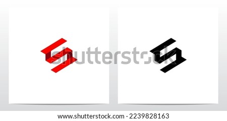 Abstract Stairs Red Carpet Letter Logo Design S