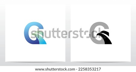 Swoosh Eagle Head On Letter Logo Design G
