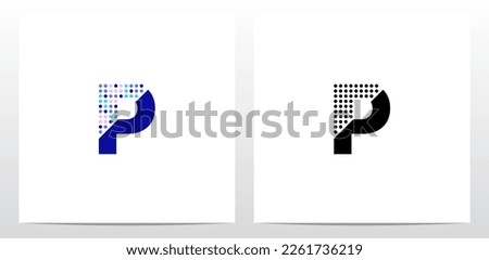 Partial Dots On Letter Logo Design P