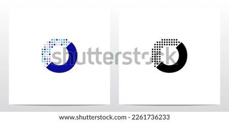 Partial Dots On Letter Logo Design O