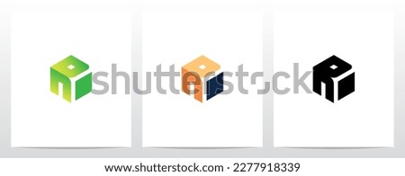 Alphabet On Block Cube Letter Logo Design R