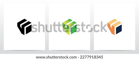 Alphabet On Block Cube Letter Logo Design V