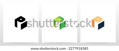 Alphabet On Block Cube Letter Logo Design P