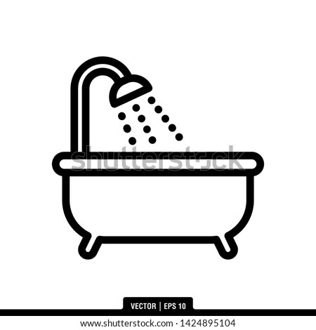 The best bathtub icon vector, illustration logo template in trendy style. Can be used for many purposes.
