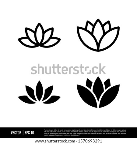 The best Lotus icons vector collection, illustration logo template in trendy style. Suitable for many purposes.
