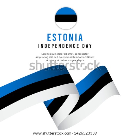 Estonia independence day vector template. Design illustration for banner, advertising, greeting cards or print.