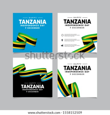 Tanzania independence day vector template. Design illustration for banner; advertising; greeting cards or print. Design happiness celebration.