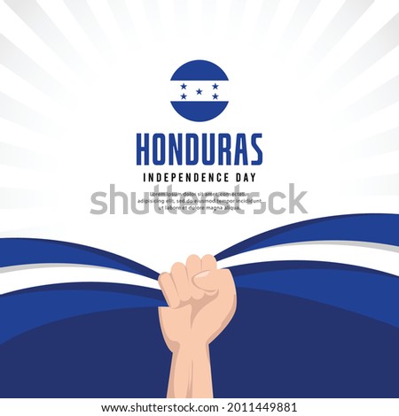 Honduras flag. Independence day celebrations. Banner template.