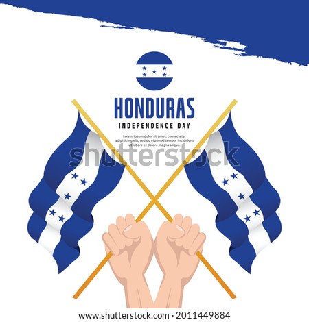 Honduras flag. Independence day celebrations. Banner template.