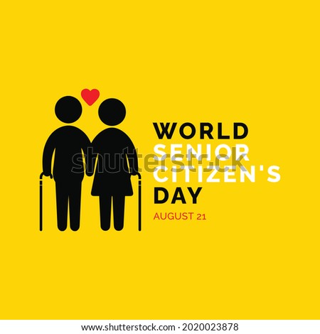World Senior Citizen's Day banner template.