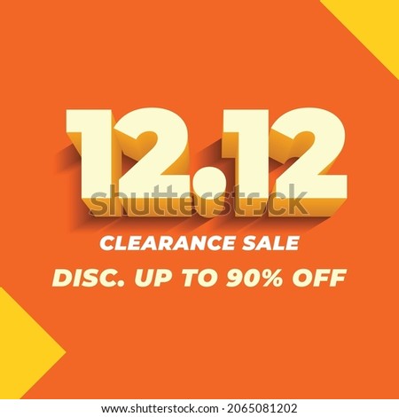 3d illustrations. 12 12 shopping day banner template ストックフォト © 