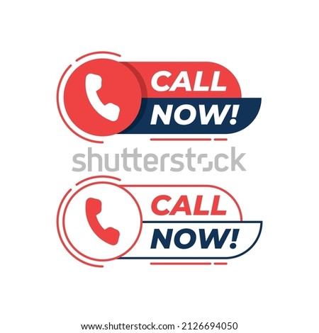 call and chat us now icon design template