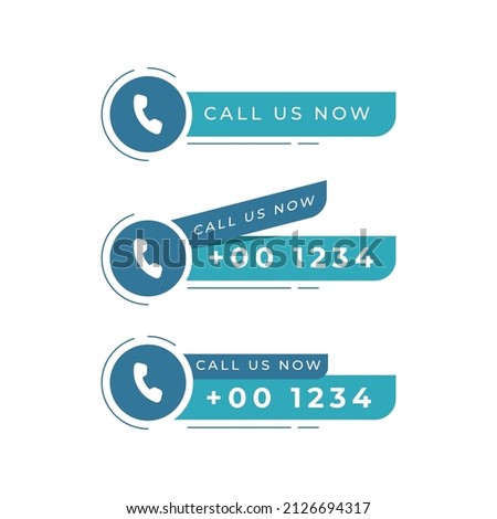 call and chat us now icon design template