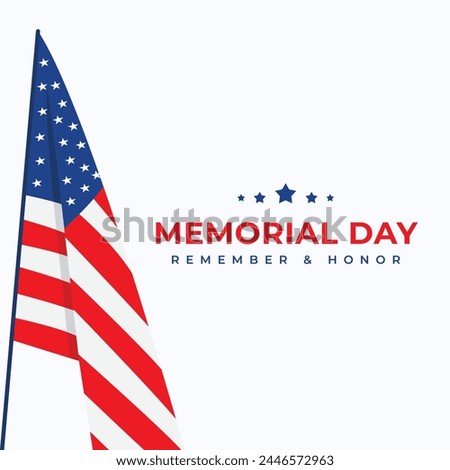 United State Memorial day design template