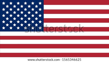 Copy flag of the United States of America original proportion, color