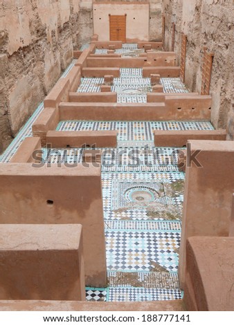 MARRAKECH, MOROCCO - JANUARY 23, 2014: El Badi palace which means Incomparable Palace is a major city landmark