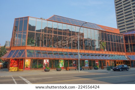 EDMONTON, CANADA - AUGUST 7, 2014: The Citadel Theatre is the major venue for theatre arts in the city of Edmonton, located in the Downtown Core on Churchill Square