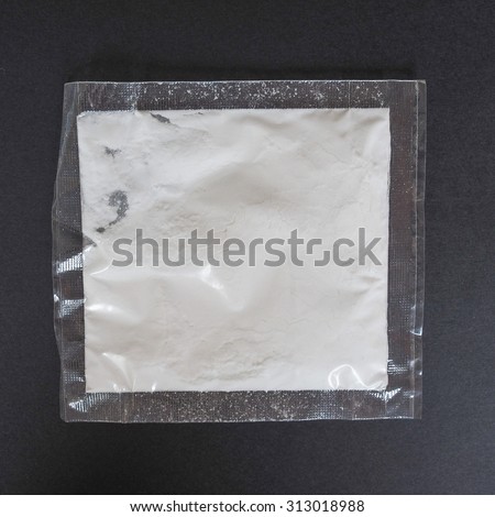 Bag of cocaine - simulated with sugar, no actual drugs used