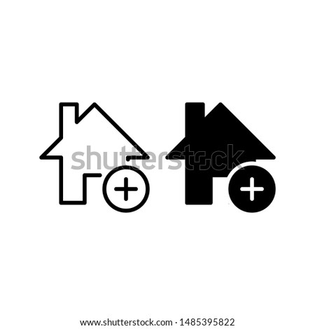 Add home icon. with outline and glyph style