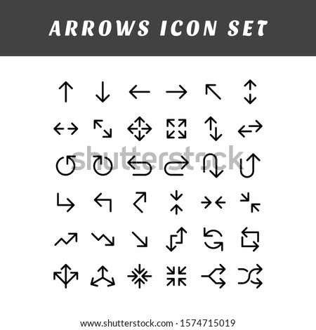 A set of arrow icons with various directions