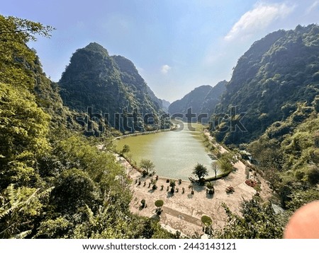 Image, Stock Photo Lake Tuyet Tinh Coc near Ninh Binh, Vietnam