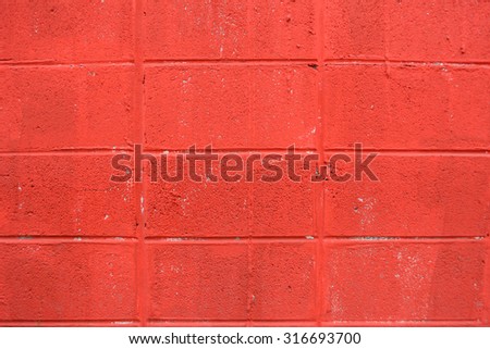 Red concrete brick wall texture