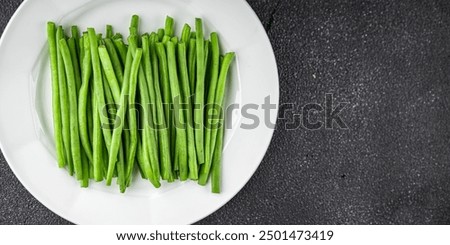 Similar – Image, Stock Photo Green beans in a bowl on yellow background with copy space