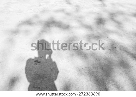 shadow of human was taken photograph by digital camera