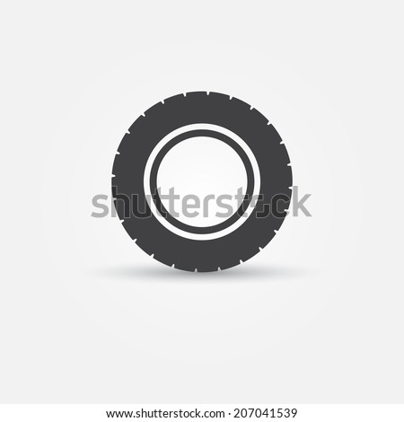 Road tire vector icon - transportation minimal symbol 