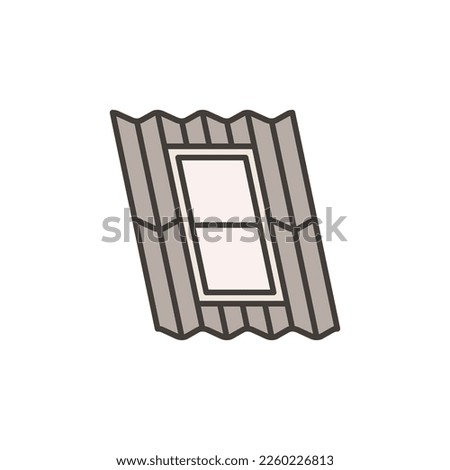 Skylight or Roof Window vector concept colored icon or design element