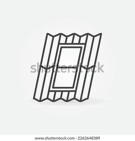Roof Window vector Skylight concept thin line icon or symbol