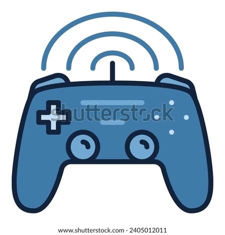 Wireless Game Controller vector Joypad concept colored icon or logo element