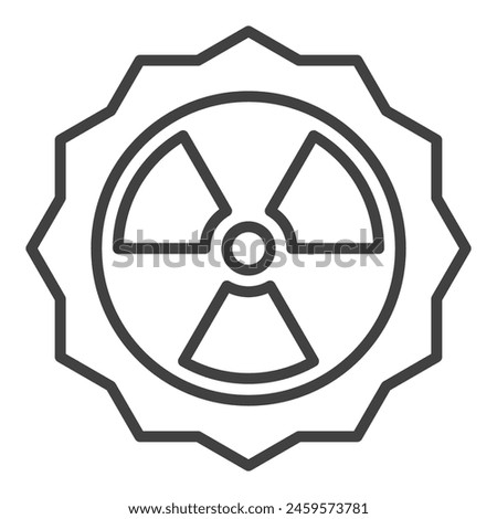 Sun Radiation vector Radioactive concept icon or symbol in outline style